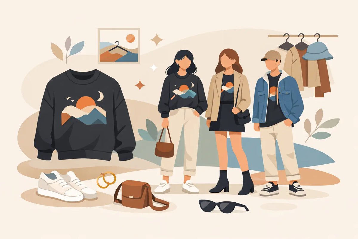 How to Style Graphic Sweatshirts With Intention