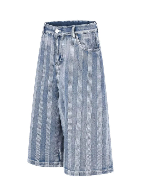 Another view: Riviera Stripe Denim Shorts