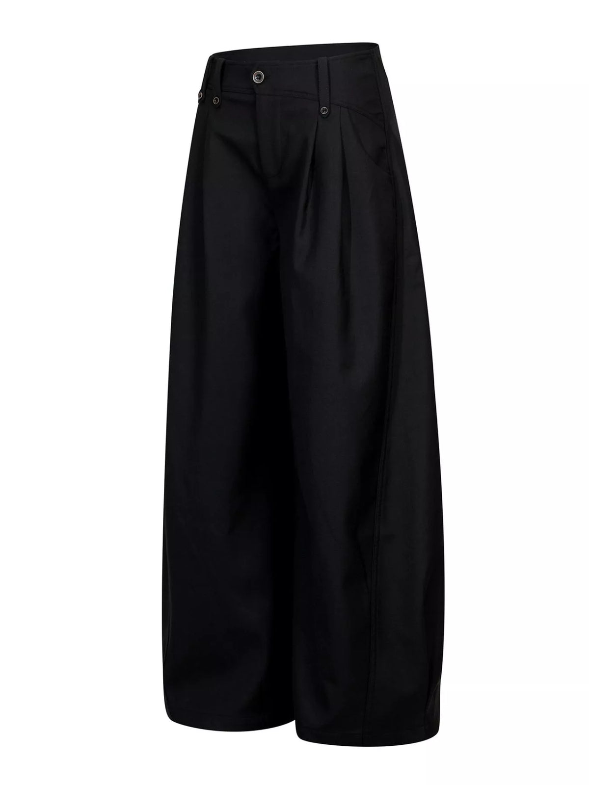 Men's High-Waisted Pleated Wide-Leg Pants