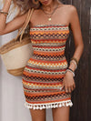 Dahlia Geometric Pattern Tube Mini Dress — product view 3