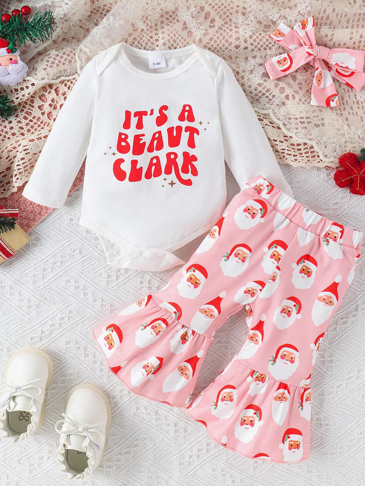 Bluebird Lane Christmas Print 3 Piece Outfit Set — product view 1