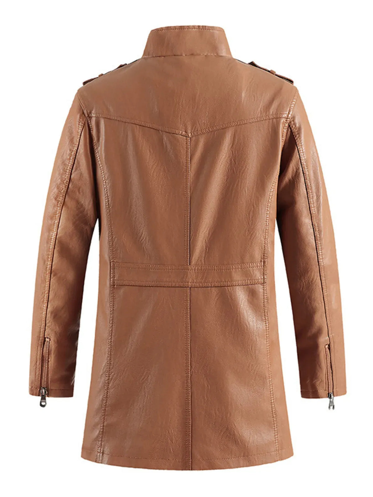 Men's Zip-Up Leather-Look Jacket — photo 12