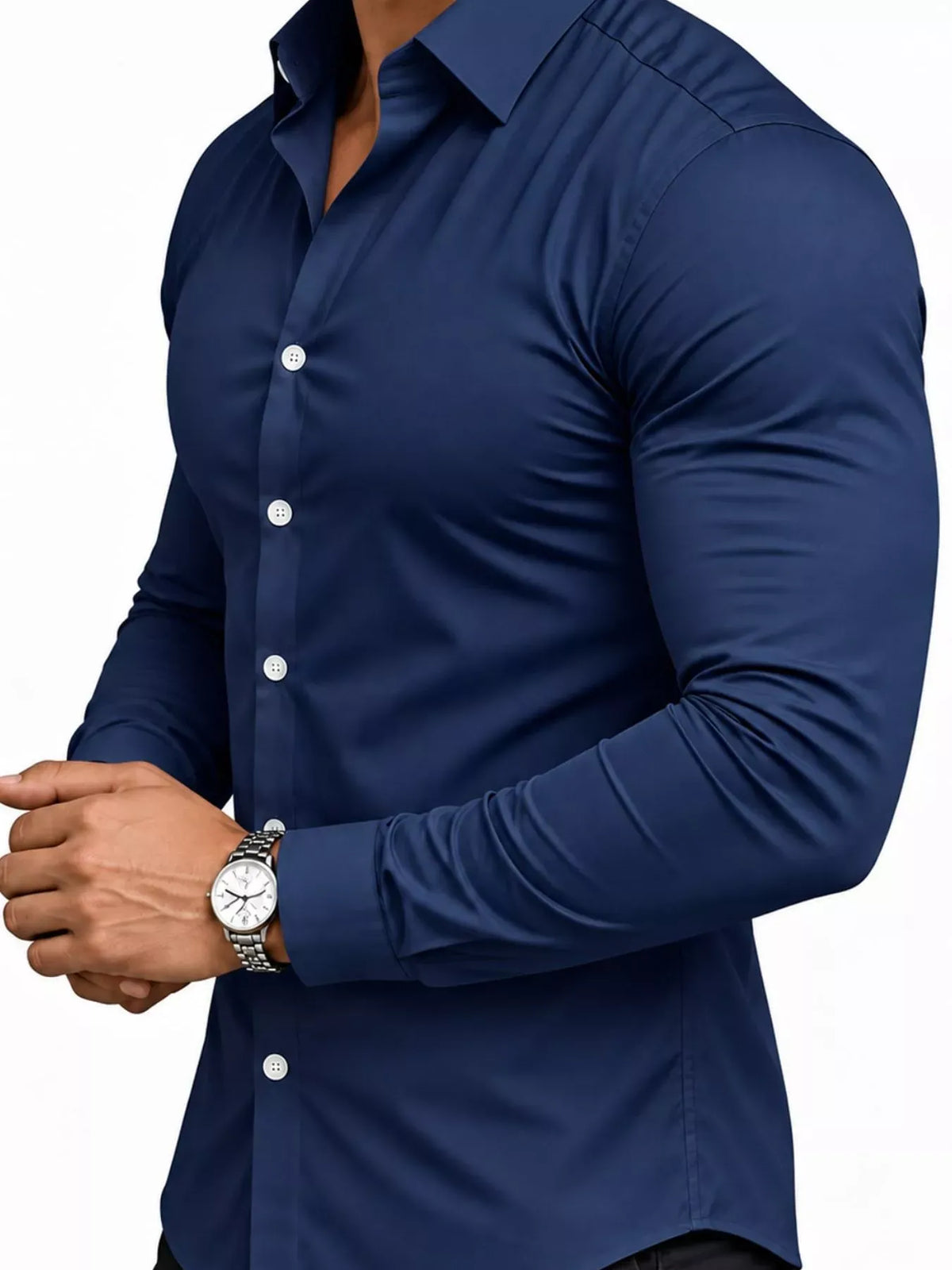 Men's Slim-Fit Long-Sleeve Button-Down Shirt — photo 17