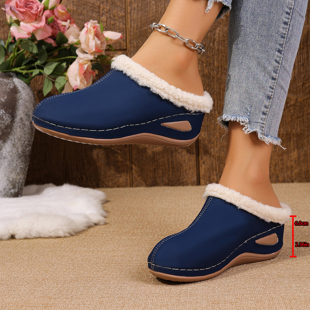 Plush Wedge Sandals