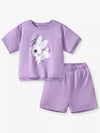 Bluebird Lane Bunny Half Sleeve Top and Shorts Set — product view 4
