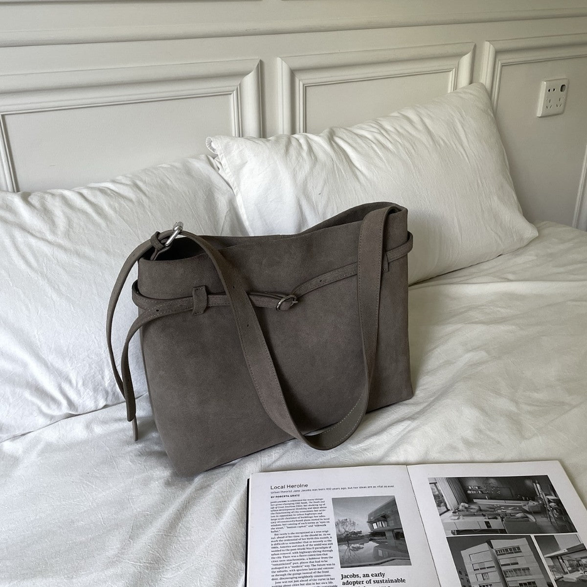Retro Matte Genuine Leather Large Capacity Tote Shoulder Bag – Women's Everyday Carry