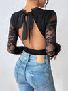 Dahlia Lace Long-Sleeve Bodysuit — product view 6