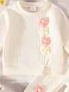 Moonbeam Textured Flower Top and Pants Set — product view 6