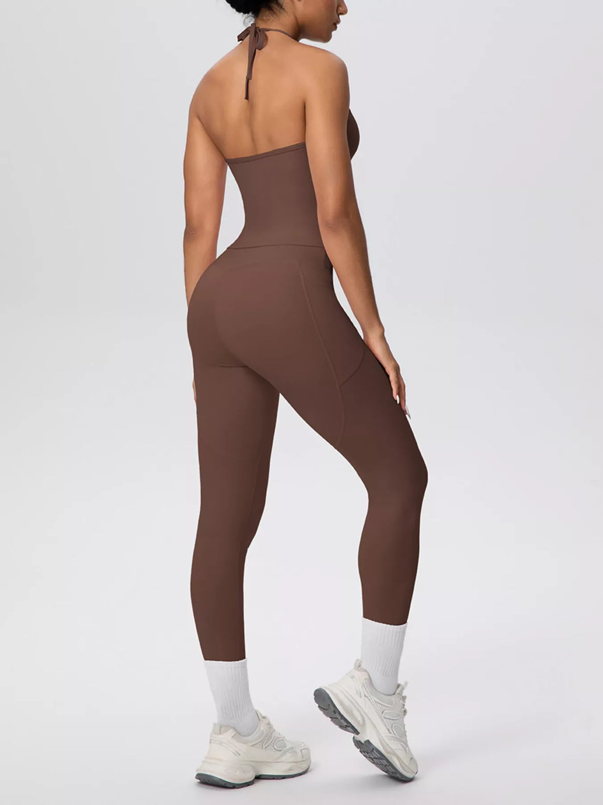Halter Cami & High-Waisted Leggings Set