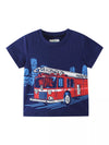 Meadow Days Fire Truck Graphic Short-Sleeve T-Shirt — product view 1