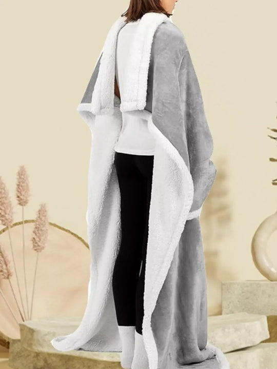 Another view: Oversized Wearable Blanket Hoodie Lounge Nightgown