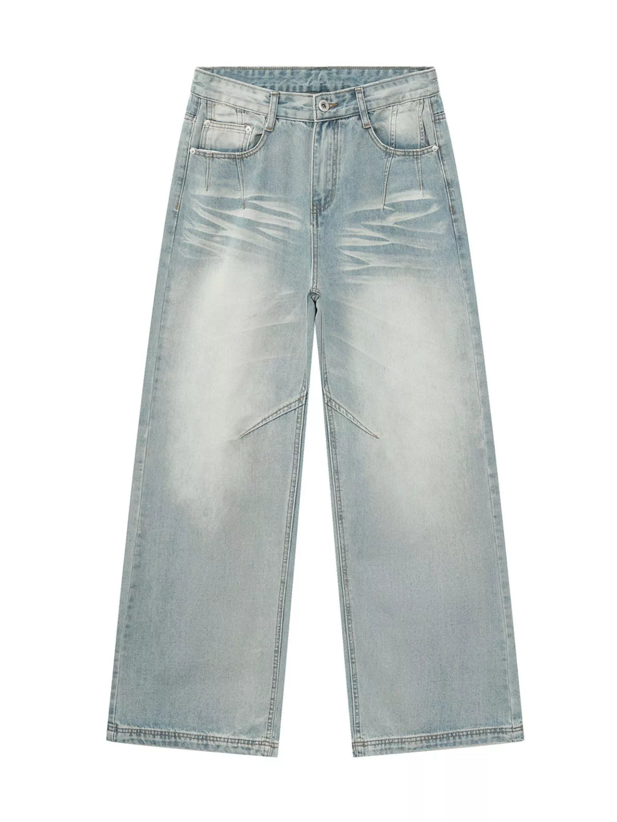 Men's Vintage Wash Wide Leg Jeans