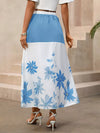 Vera Floral Print Color Block Skirt — product view 3
