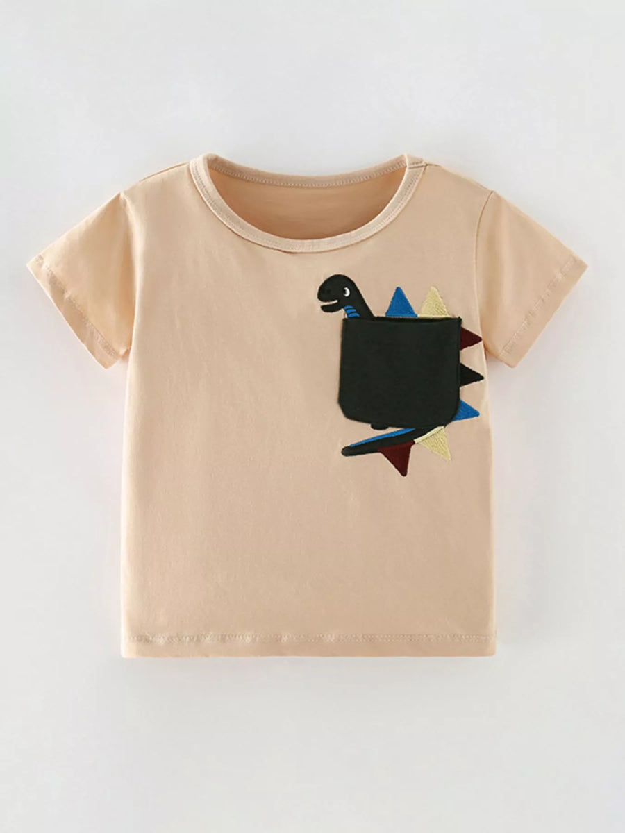 Wildwood Dinosaur Pocket Crewneck T-Shirt