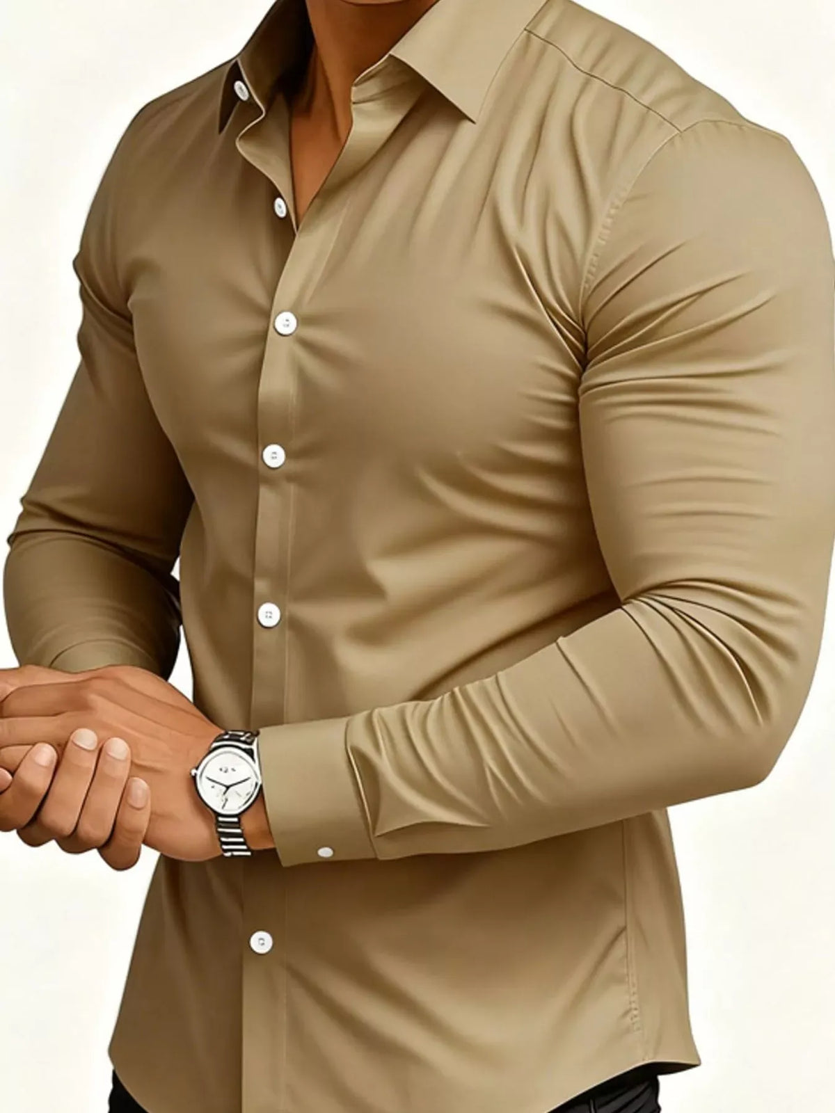 Men's Slim-Fit Long-Sleeve Button-Down Shirt — photo 28