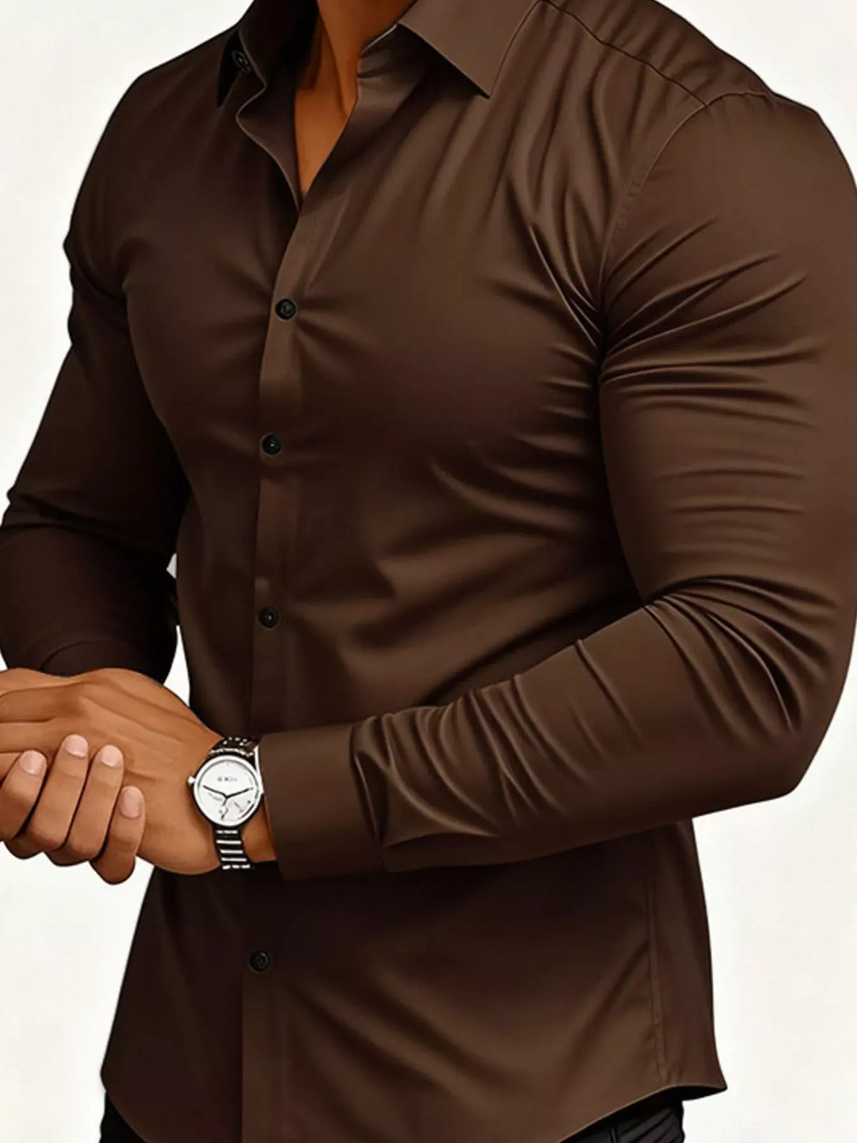 Men's Slim-Fit Long-Sleeve Button-Down Shirt — photo 25