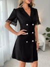 Elara Lace Detail Double Breasted Blazer Dress — product view 3