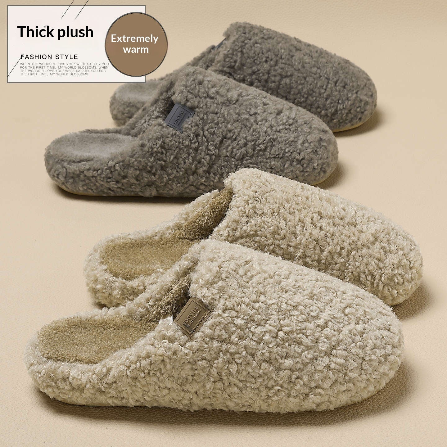 Cozy Thick Soled House Slippers