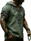 Rune Print Short-Sleeve Hooded Top — color or detail view 2