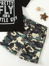 Meadow Days Letter Graphic T-Shirt and Camouflage Shorts Set — product view 9