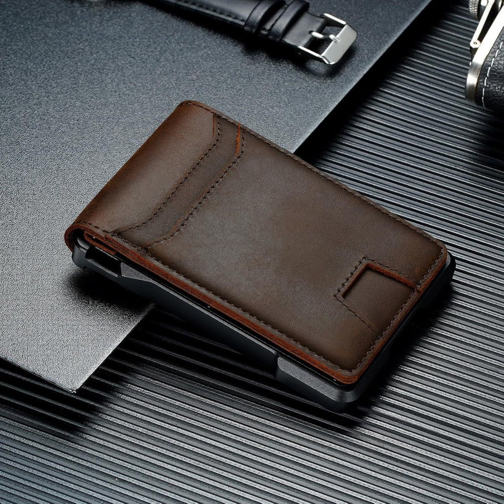 RFID Blocking Metal Card Holder - Anti-Scan Slim Wallet for Men & Women