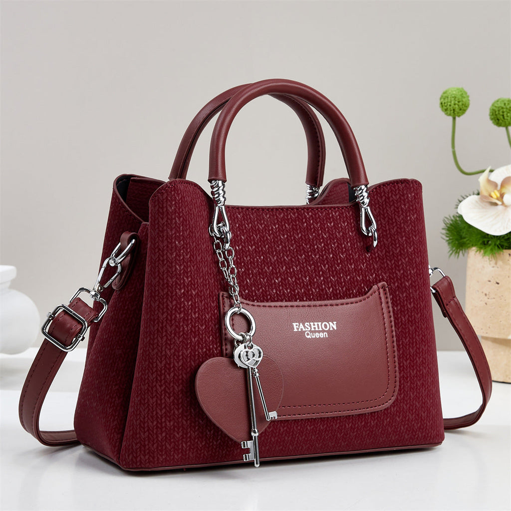 Women's Large Capacity Shoulder Bag – PU Leather Messenger Bag with Multiple Compartments