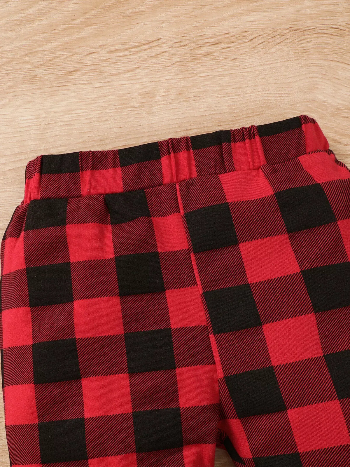 Baby Girls' Christmas Tree Top, Plaid Pants & Headband Set — photo 8