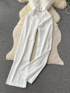 Feather-trim strapless belted wide-leg jumpsuit
