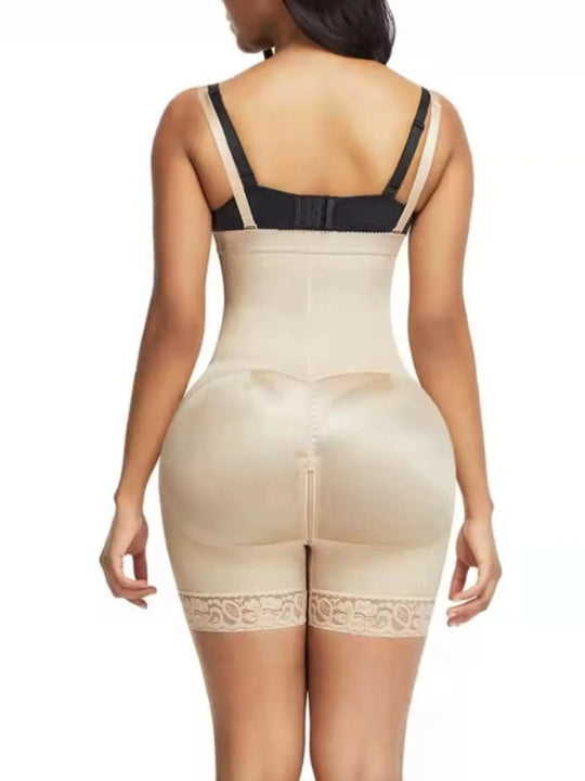 Another view: Lace Detail Tummy Control Shaping Romper Plus