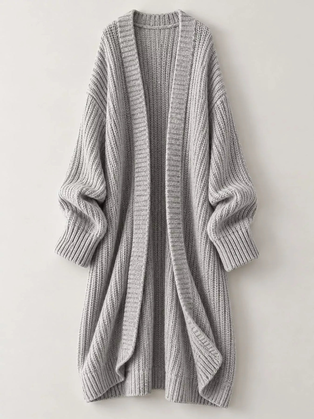 Oversized Openwork Longline Cardigan with Pockets — photo 57