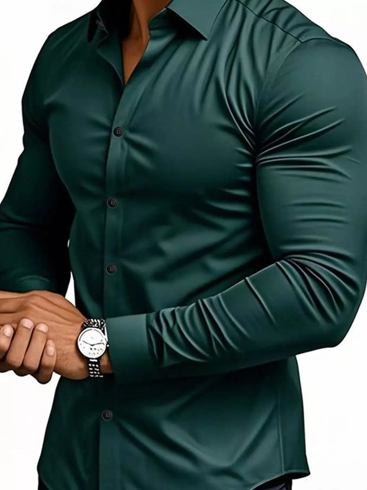 Men's Slim-Fit Long-Sleeve Button-Down Shirt — photo 13