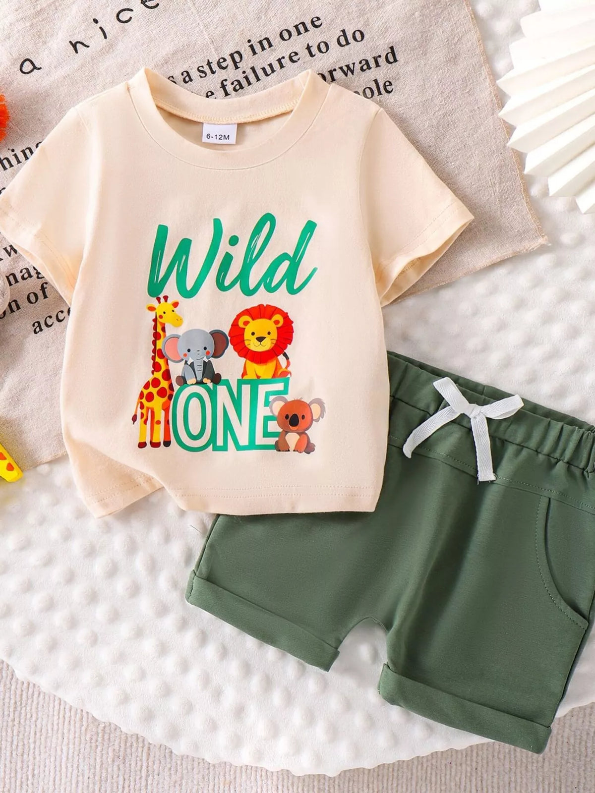 Baby Graphic Tee & Drawstring Shorts Set