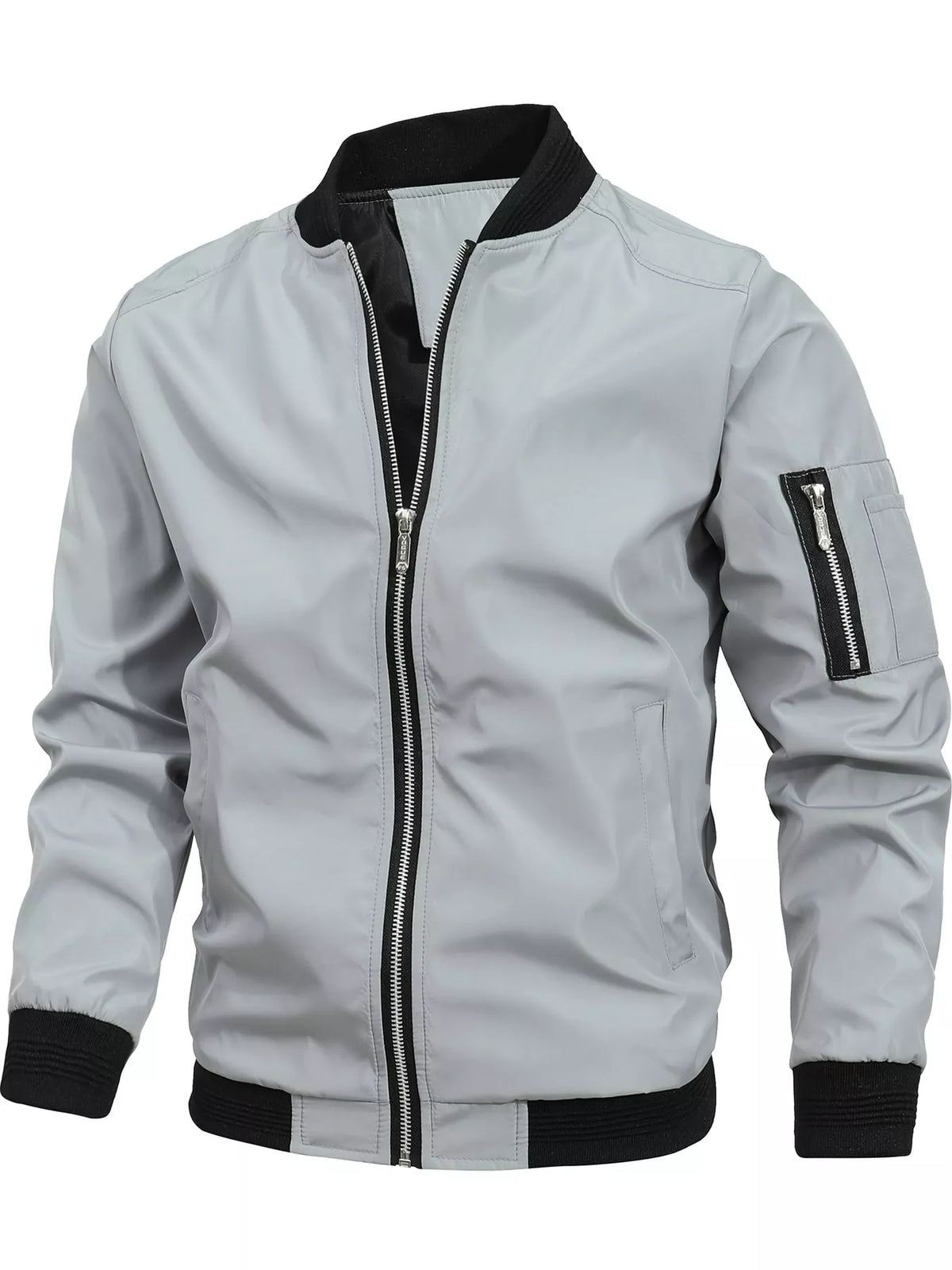 Men's Lightweight Bomber Jacket with Sleeve Pocket — photo 58
