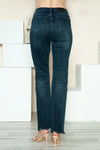 Judy Blue Sloane Button Fly Distressed-Hem Straight Jeans — product view 2