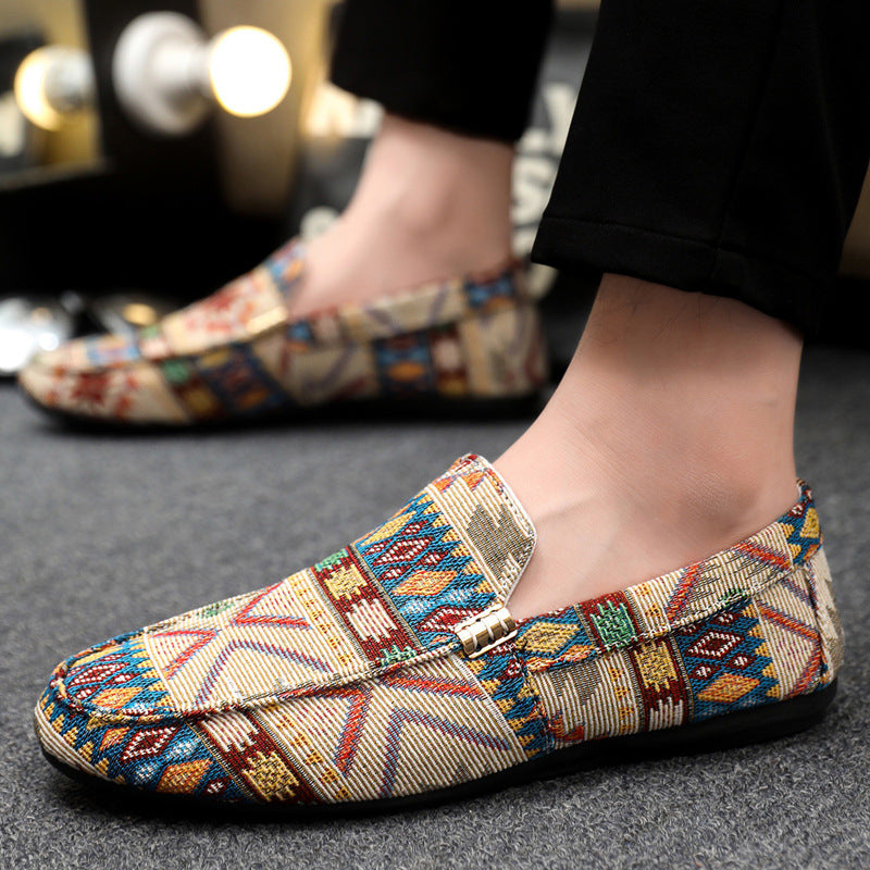 Men's Casual Slip-On Canvas Loafers | Breathable Round Toe Shoes