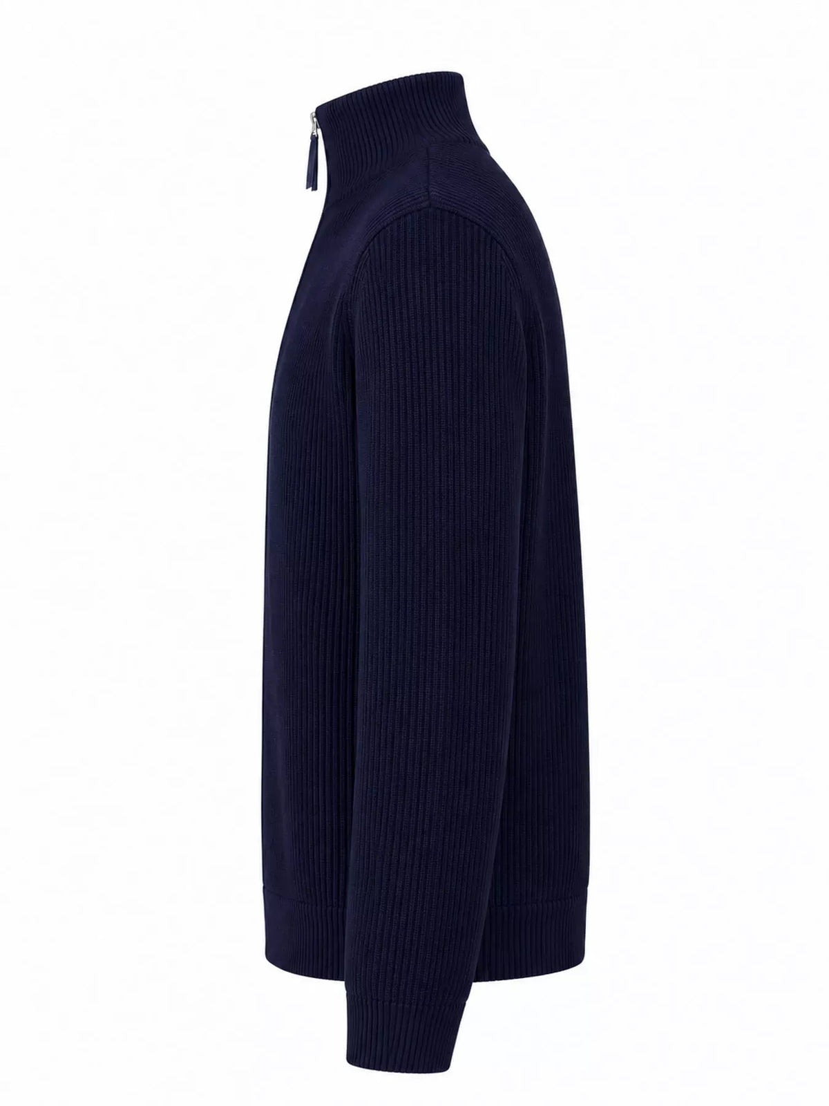 Men's Ribbed Zip-Up Knit Cardigan — photo 11