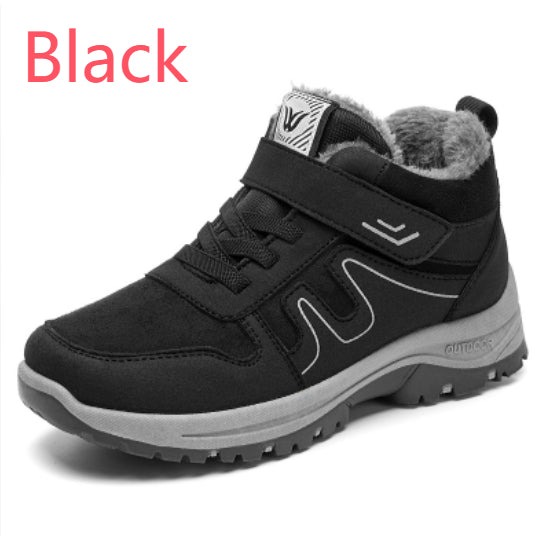 Women's Cotton Snow Boots With Velcro Closure | Winter Boots for Snowy Terrain