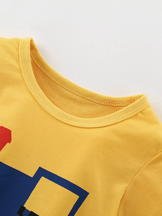 Another view: Kids' Gold Graphic Cotton T-Shirt