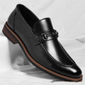 Men's Pointed Toe Business Dress Shoes - Breathable Non-Slip Leather Oxfords