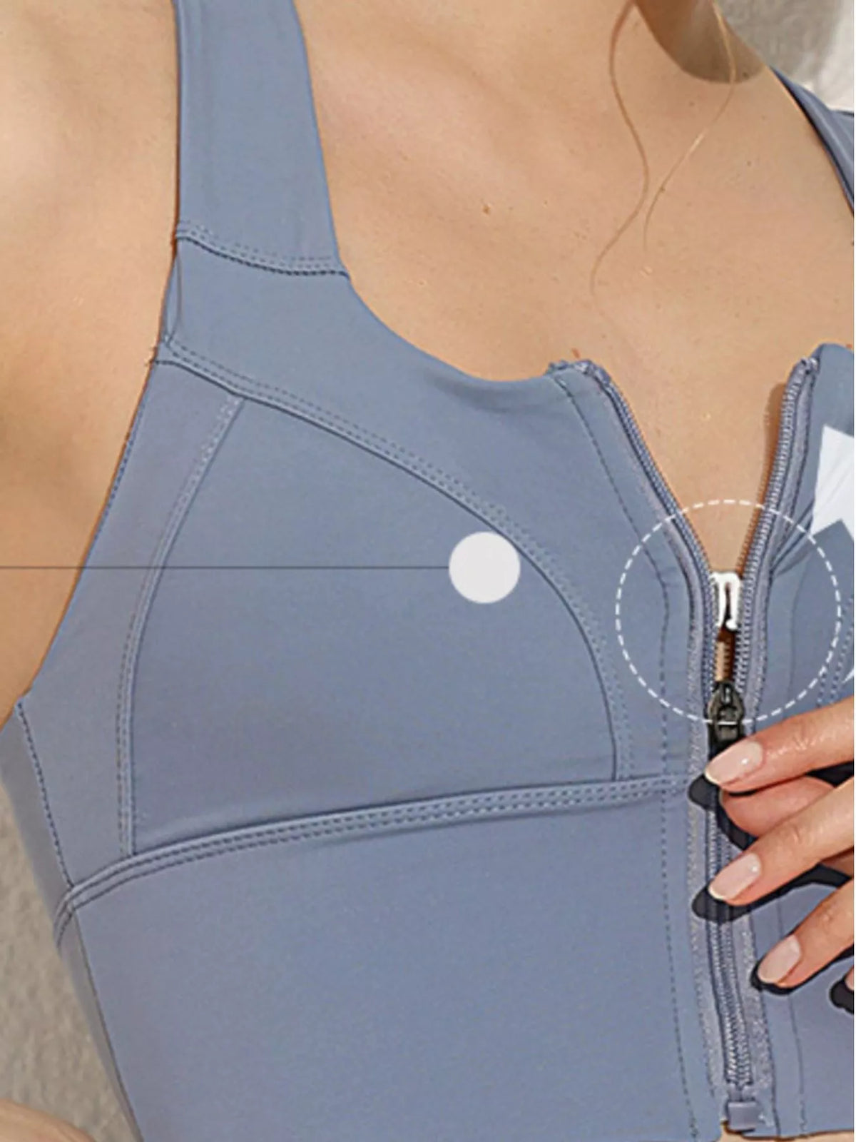 Plus Size Front-Zip Active Tank