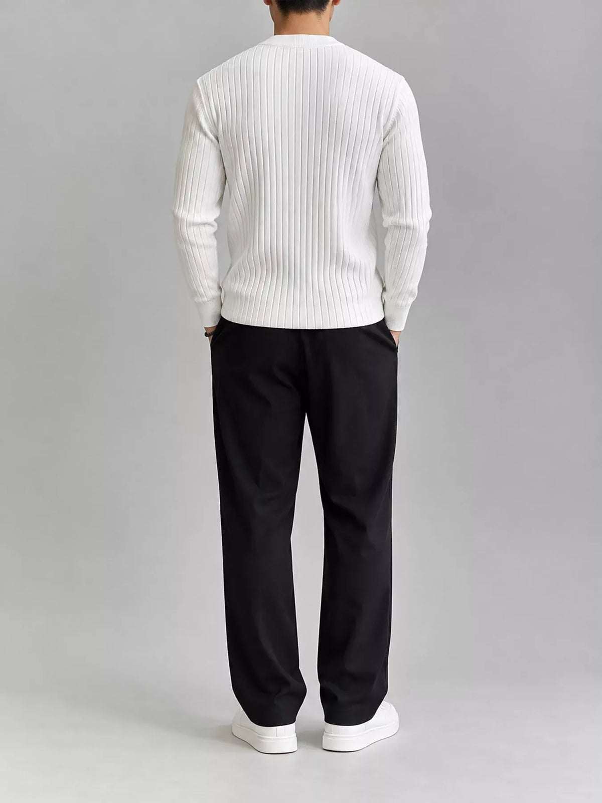 Men's Slim-Fit Ribbed Knit Top with Button Detail — photo 2