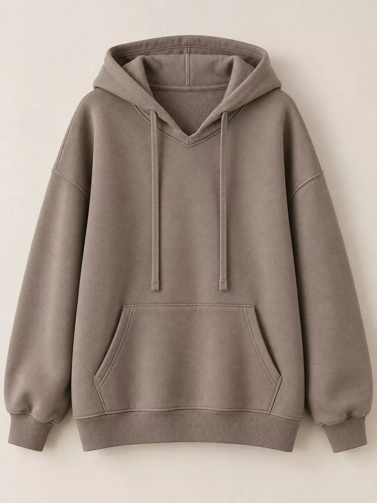 Relaxed Drop-Shoulder Drawstring Hoodie — photo 16