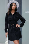 Noelle Belted Mini Shirt Dress — product view 1
