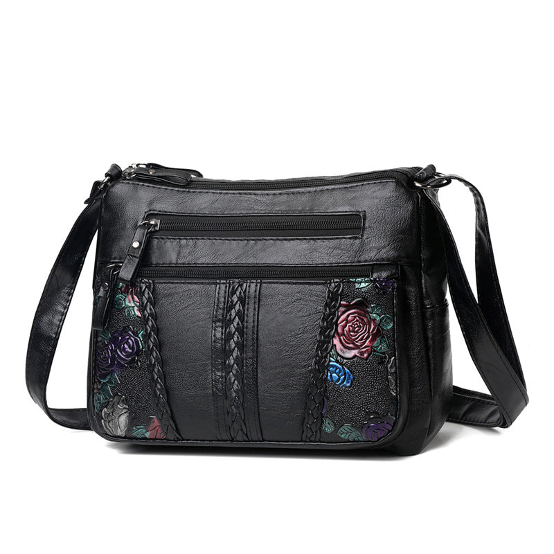 Women's Minimalist Crossbody Bag - Large Capacity PU Leather Shoulder Bag