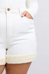 Judy Blue Rowan High-Rise Shearling Cuff Denim Shorts — product view 10