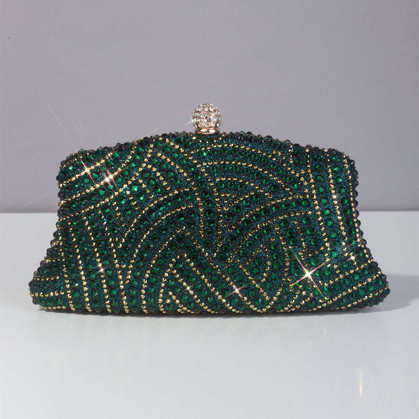 Elegant Rhinestone Evening Clutch - Premium Crystal Embellished Evening Bag for Women