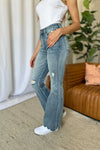 Judy Blue Harper Mid-Rise Tummy-Control Destroy Flare — product view 5