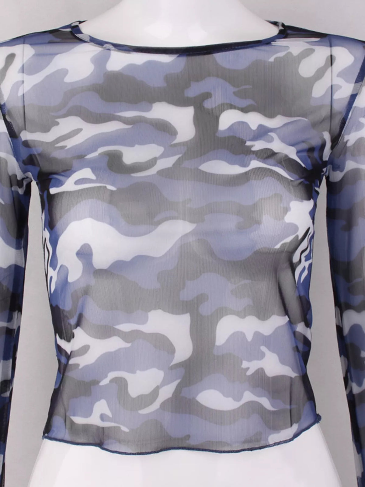 Camouflage Mesh Long Sleeve T-Shirt