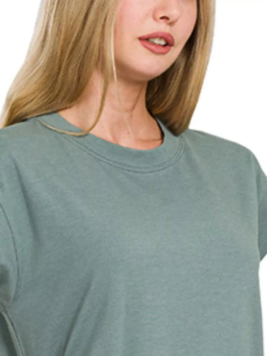 Another view: Round Neck Side Slit Midi Dress — ASH JADE