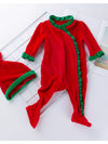 Little Orbit Christmas Velvet One-Piece with Hat — product view 5